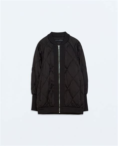 zara oversized quilted bomber jacket.